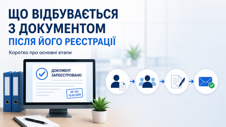 Що відбувається з документом після його реєстрації.