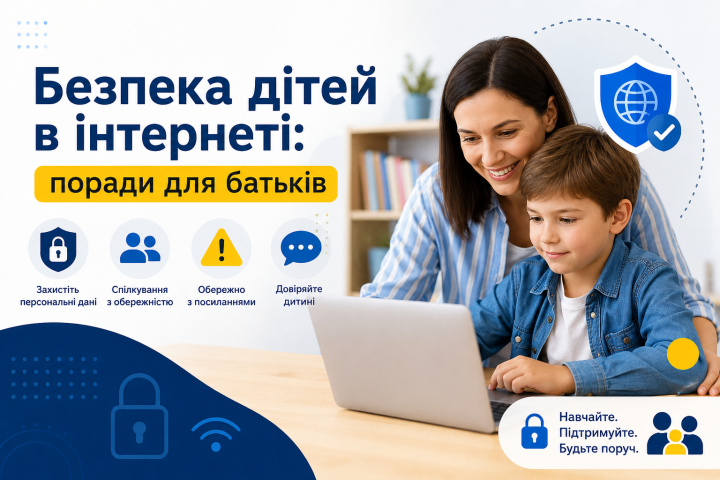 Безпека дітей в інтернеті: поради для батьків.