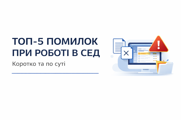 ТОП-5 помилок при роботі в СЕД та як їх уникнути.