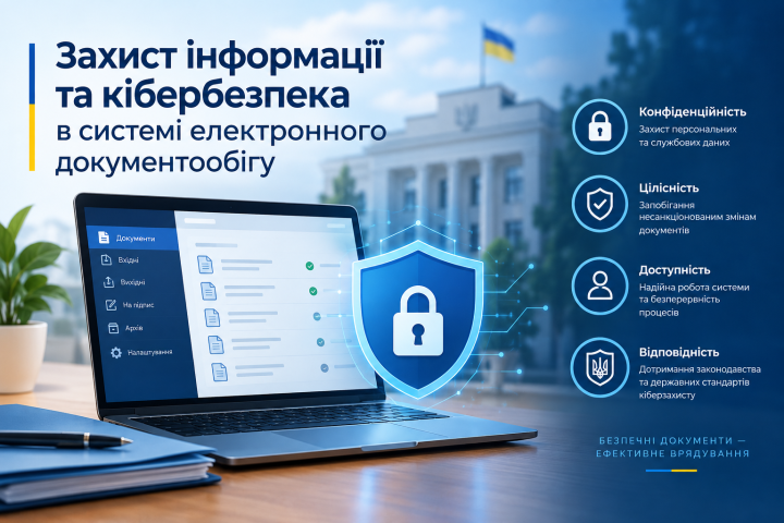 Захист інформації та кібербезпека в системі електронного документообігу.