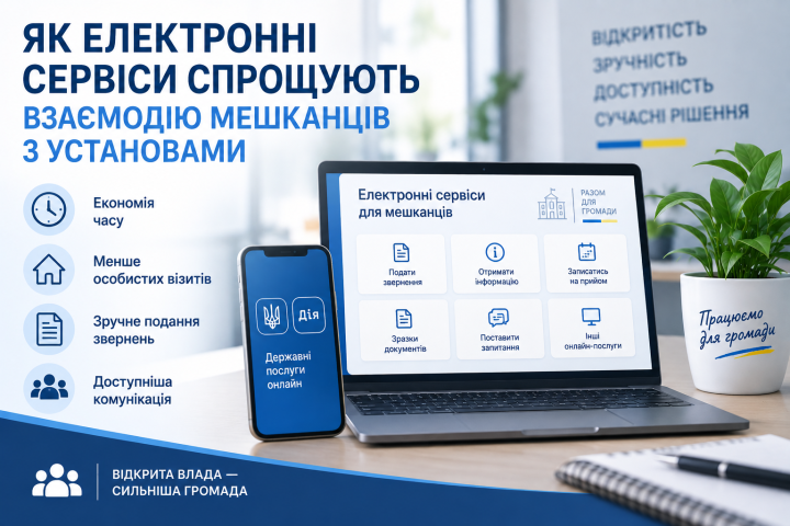 Як електронні сервіси спрощують взаємодію мешканців з установами.