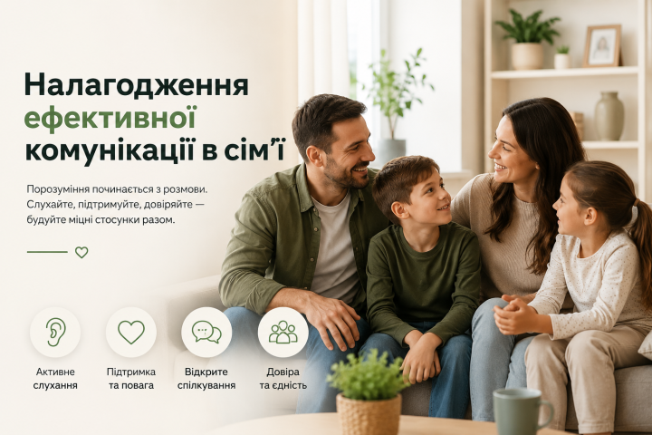 Налагодження ефективної комунікації в сім’ї.