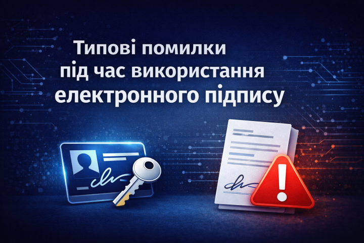 Типові помилки під час використання електронного підпису.