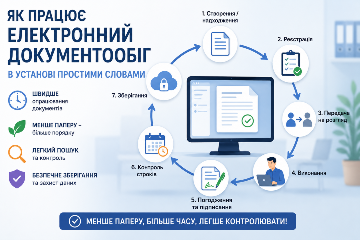 Як працює електронний документообіг в установі простими словами.