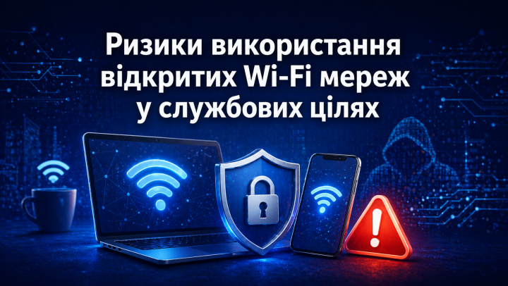Ризики використання відкритих Wi-Fi мереж у службових цілях.