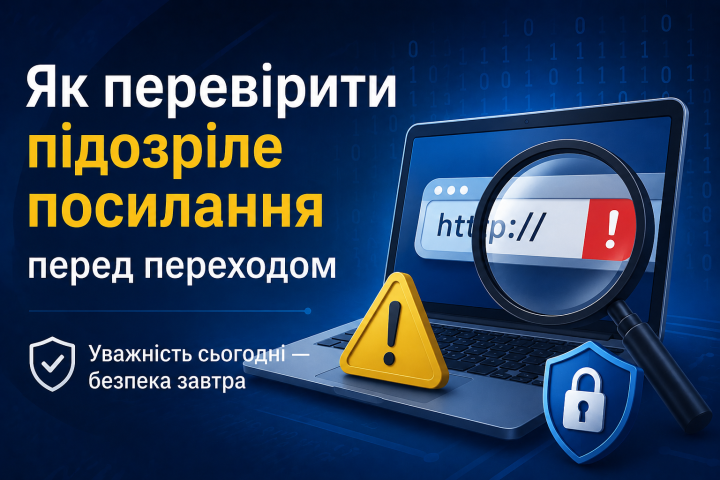 Як перевірити підозріле посилання перед переходом.